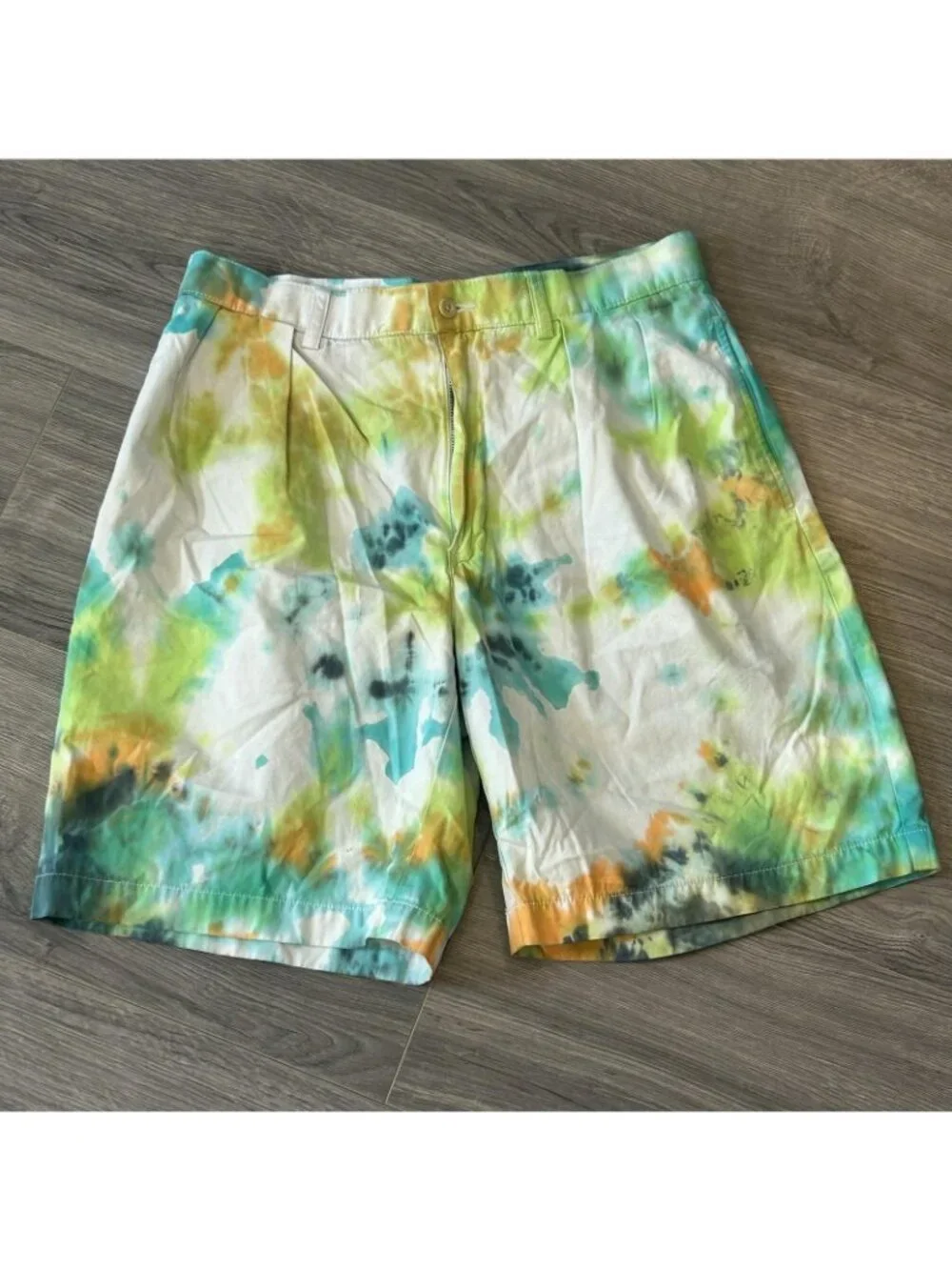 Polo Ralph Lauren Tyler Shorts Mens 32 Fits 30 Multicolor Tie Dye Chino Pony 8.5
